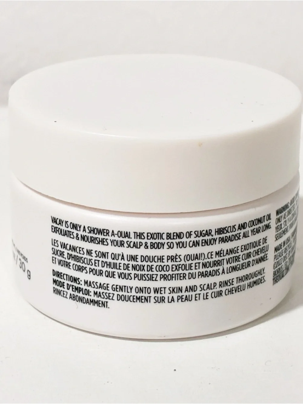 OUAI Scalp & Body Scrub, St. Barts Travel Size‎ Exfoliating Body Scrub Mini Size